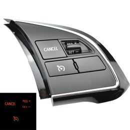 Simple droite sans fils Cruise Switch Audio Bluetooth Bouton de volant pour Mitsubishi Xpander Outlander 3 Piano Black Styling
