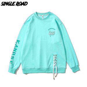 Single Road Mens Crewneck Sweatshirt Women Unisex paar 2022 Harajuku Oversized sweatshirt mannelijke streetwear hiphop hoodie mannen y220615
