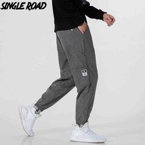 Single Road Hommes Pantalons de survêtement Hommes 2021 Solide Plaine Baggy Joggers Pantalons de sport Pantalons Pantalons de jogging décontractés pour hommes G0104