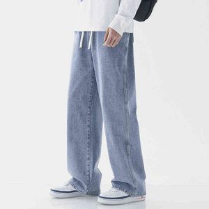 Single Road Heren Wide Leg Jeans Men yk baggy denim broek mannelijke Japanse streetwear Koreaanse stijl oversized cross jeans voor mannen J220629