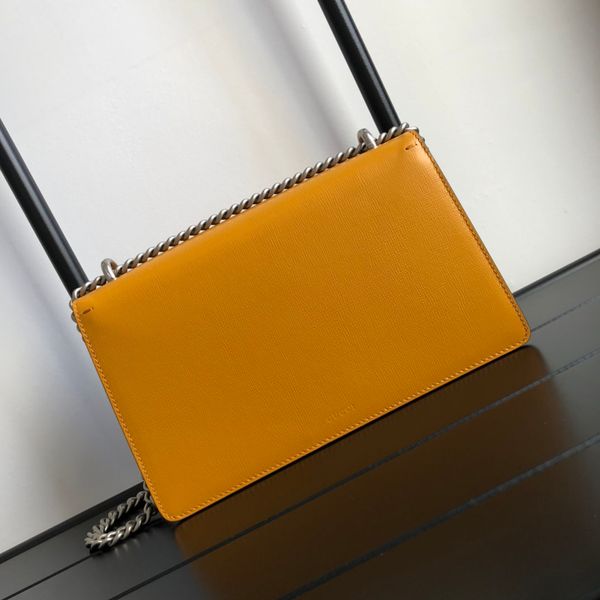Sac à bandoulière simple avec chaîne, sac de shopping, couleur orange, cuir blanc, original, portefeuille à rabat intérieur unique, qualité 5A
