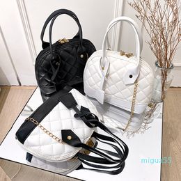 Enkele schoudertasketting ketting eenvoudige crossbody mode lingge shell tas contrast kleur dames handtas