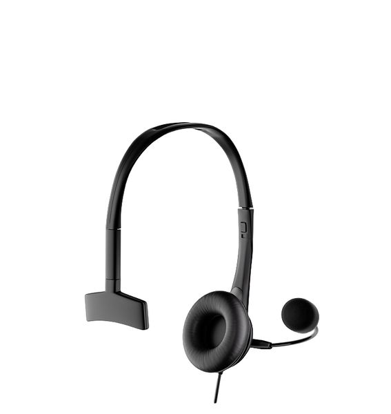 Auriculares de un solo lado Auriculares USB para computadora Auriculares para operadores comerciales Auriculares con cable Auriculares en línea Ventas Servicio al cliente con micrófono Con embalaje al por menor