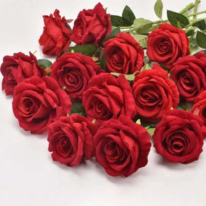 Single Silk Flowers Artificial Rose Long STEM Realistische Roses voor Home Wedding Party Valentijnsdag Decoratie S