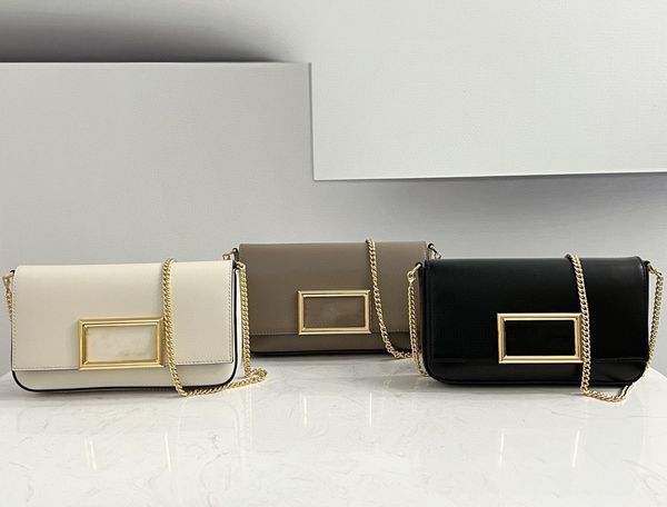 Bolsos de cadena con una sola cadena, bolso de mano, moda para mujer, cuero blanco, hardware dorado, monedero pequeño, mini bolsos de hombro para mujer, teléfono cruzado HDMBAGS2024