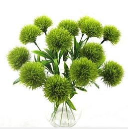 Enkele stam paardebloem kunstbloemen paardebloem plastic bloem bruiloft decoraties lengte ongeveer 25cm tafel centerpieces 20pcs cx220210