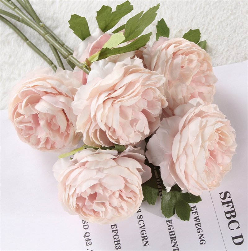 Enkele stengel zijden roos bloemen kunstmatige thee poney rozen nepbloem voor kerst huwelijksverjaardag Valentijnsdag huis decoratie