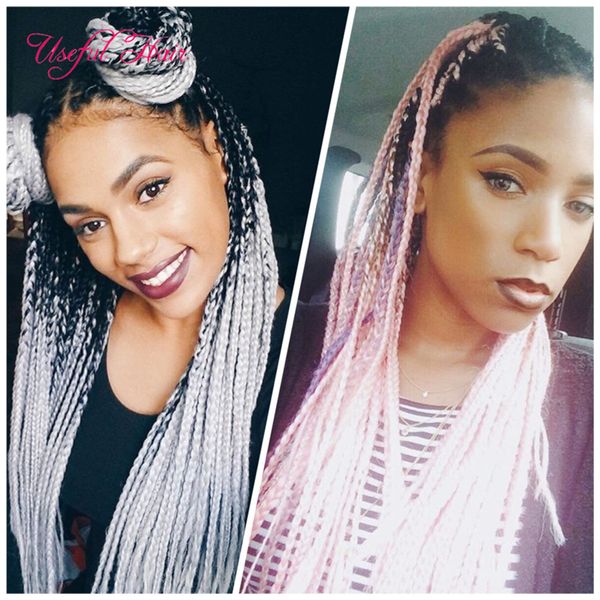 SINGLE TWO ombre color JUMBO TRENZAS EXTENSIONES DE PELO MARLEY trenzas Premium 24 pulgadas SINTÉTICO trenzado extensiones de cabello crochet trenzas cabello para mujeres EE. UU., Reino Unido