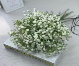 Gypsophile blanche unique, fausses fleurs artificielles en soie, décoration de mariage pour la maison, 3554213