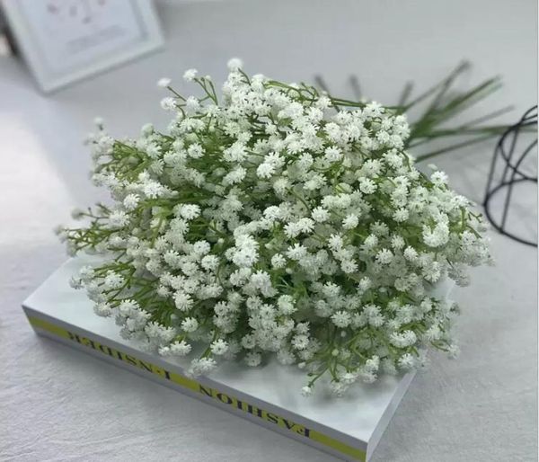 Gypsophile blanche unique, fausses fleurs artificielles en soie, décoration de mariage pour la maison, 4967454
