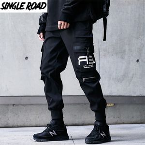 Singleroad Mens Cargo Pants Men Mode zijzakken Joggers Hip Hop Harajuku Japanse streetwear broek Black Pants Men 201126