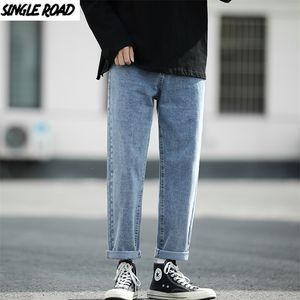 SingleRoad hommes jean hommes surdimensionné jambe large Style coréen Denim pantalon Harajuku japonais Streetwear bleu Baggy jean pour hommes 210319