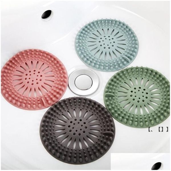 Coladores de fregadero Newanti-Blocking Hair Catcher Plug Trap Ducha Drenaje de piso Er Strainer Filtro Portátil Baño Accesorios de cocina Rra Otqik