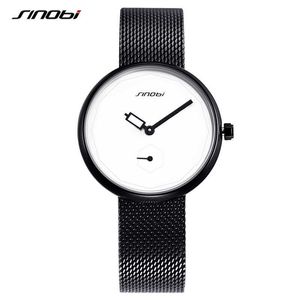 Sinobi liquidation mode femmes montres cadran créatif dames horloge à Quartz montre femmes Bracelet maille heure montre cadeau Reloj Mujer Q0524