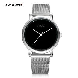 SINOBI Men Muñeco Moda Moda Simple Ginebra Ginebra Reloj de acero inoxidable Reloj casual Montres Hommes Drop 188d