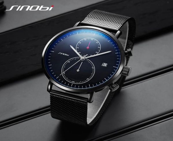 SINOBI New Men Watch Brand Business Watches for Men Ultra Slim Wallwatch Japan Movement Watch Male Relogio Masculino9482264