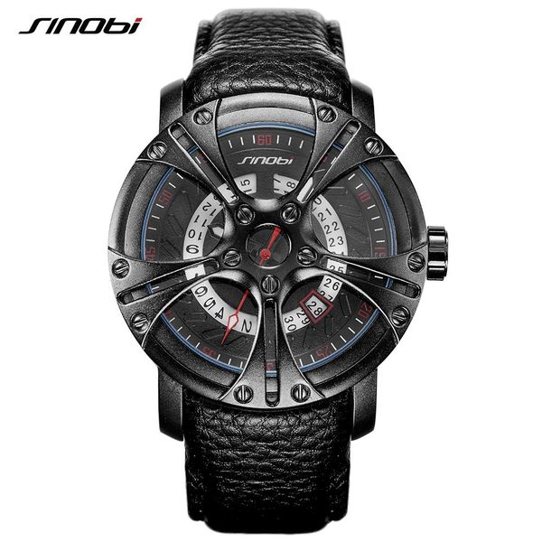 Sinobi Smart Car Diseño creativo Relojes para hombres Calendario Deportes Reloj impermeable Hombres Relojes de pulsera de cuarzo Relogio masculino X0524