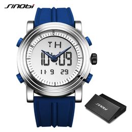 Sinobi Sport Watch Men Pols kijkt digitale kwarts klokbeweging waterdichte horloge top luxe merk chronograaf man relj 240428