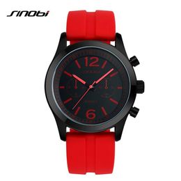 SINOBI sports Relojes de pulsera para Mujer Casula Geneva Reloj de cuarzo Correa de silicona suave Color de moda Reloj asequible Mujer224b