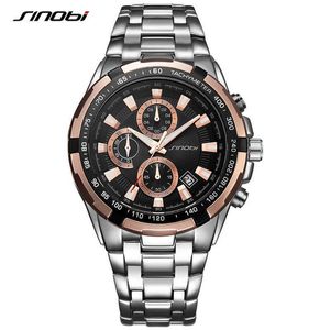 Sinobi Topmerk Luxe Mode Business Heren Quartz Horloge Sport Waterdichte Horloge Chronograph Horloges Relogio Masculino Q0524