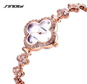 Sinobi Vogue Watches Women Fashion Four Leaf Clover Shape Bracelet Wristwatch Top Luxury Brand Noble Ladies Jewelry Watch 20186721915