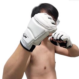 SINOBUDO WTF gants de Taekwondo à bande longue gants de boxe d'entraînement garde-pied Support de cheville un ensemble de protection des pieds et des gants 240122