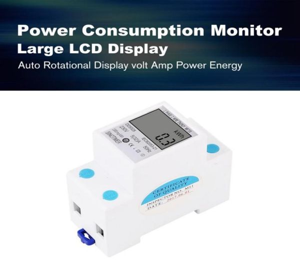 SINOTIMER consumo de energía WaAmp voltímetro analizador KWh AC 230V Monitor Digital de uso de electricidad Wattmeter7124943