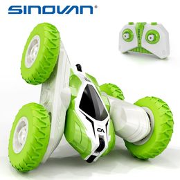 Sinovan Mini RC Car Stunt Car Toy 2,4 GHz afstandsbedieningsauto dubbelzijdige flips 360 ° roterende voertuigen speelgoed geschenken voor kinderen 240511