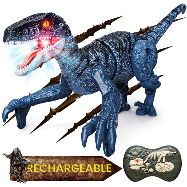 Sinovan – jouets dinosaures télécommandés pour enfants, Robot 24GHz, Simulation de marche, Velociraptor, cadeaux pour garçons 35 240228