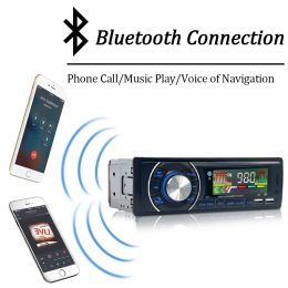 Sinovcle Car 1din Audio Radio Bluetooth Stereo MP3 -speler FM Receiver 12V Support Telefoon Opladen Aux/USB/TF -kaart in Dash Kit