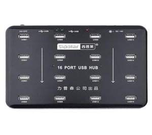 Duplicator sipolaire 16 ports USB 20 Hub Bluk pour 16 TF SD Carte Reader Udisk Test Test Batch Copy with 5V 3A Power Adapter 2106155093178