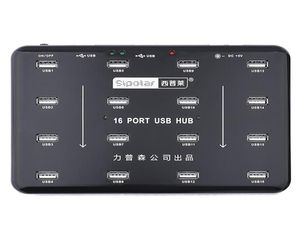 Sipolar – duplicateur Bluk 16 Ports USB 20 Hub, pour lecteur de carte SD 16 TF, Test de données Udisk, copie par lots avec adaptateur d'alimentation 5V 3A 2106155395816