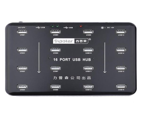 Duplicator sipolaire 16 ports USB 20 Hub Bluk pour 16 TF SD Carte Reader Udisk Test Test Batch Copy with 5V 3A Power Adapter 2106155512419