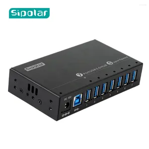 Sipolar A-173 Ultra haute vitesse 7 ports Usb 3.0 Hub Multi chargeur séparateur pour accessoire informatique tablette de téléphone portable