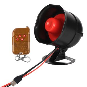 Siren 4 Key Remote Control Car Horn met programmeerbare mp3 -speler en klasse D 30W versterker 433MHz externe mp3 sirene hoorn voor auto's