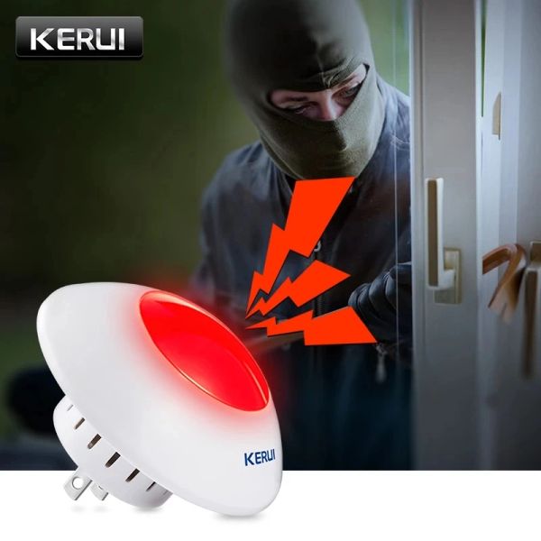 Siren 433 MHz Flash inalámbrico Alarma de sirena Siren Horna de luz roja Sirena para el sistema de alarma en el hogar Kit de seguridad