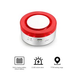 SIREN HOME SÉCURITÉ TUYA SMART SIREN ALARBE STROBE FLASH Horn 95dB Big Sons pour menacer le voleur compatible avec Alexa pour un appareil 433 MHz