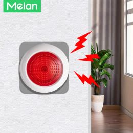 Siren Meian Zigbee Smart Siren Alarm 110V 220V Sirene Alarme 100db Wireless Sirena Alarma Security Protection via Smart Life Tuya App