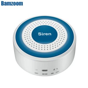 Siren Mini Wireless RF 433MHz Alarm Sirene Sound Light Indoor Strobe Sirenes 100DB Horn Sirene voor Home Security Alarm System