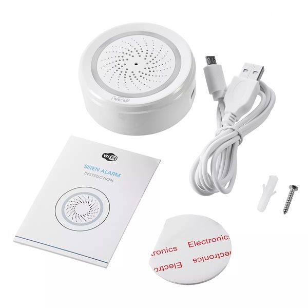 Capteur d'alarme sonore sirène APP contrôle système de sécurité sans fil domestique WiFi USB