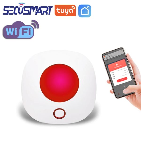 Siren Tuya WiFi Indoor Strobe Souren Sound and Light Alarm 110db High Decibel Alarm Support accessoires sans fil fonctionne avec Smart Life