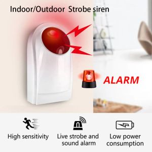 Siren Yaosheng Mini Alarm Horn Sensor estroboscópico 433MHz Sirena estroboscópica inalámbrica para GSM Sistema de paneles de alarma de seguridad para el hogar de GSM Hotel