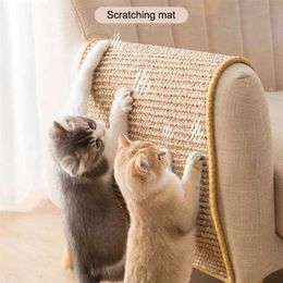 Sisal Cat Scratcher Mat Toy Cats Scratching Board pour aiguiser les ongles Résistant à l'usure Canapé Meubles Protecteur Chaton Scratch Post 211111