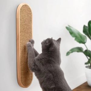 Sisal Mat Cat Bratching Board Scroding Wall Using-Resistant non résistant à la grille verticale Poste de griffe