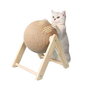 Sisal touw kat krassen bal speelgoed interactief krassen na kitten speelgoedmeubel schraper slijpen krasbordkussen voor katten