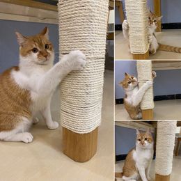 Sisal cuerda gato rascado poste de juguete Cat árbol de gato DIY DIY REEMPLAYO DESEJO DEL MARCO DE REPARACIÓN DEL CONDUCE