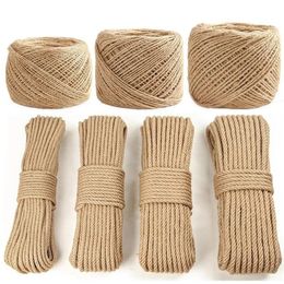 Sisal touw krabpaal DIY krabpaal speelgoed kat klimrek vervanging touw bureaupoten bindend touw voor kat scherpen klauw 240227