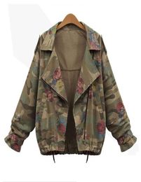 Sisjuly herfst lente vrouwen camo jas militaire mode camouflage windjager korte jas Harujuku High Street Outdersear 2010135857816