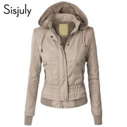 Sisjuly Veste Manteau Femmes Hiver Slim Zipper Manteau À Capuche Femme Chaud Casual Survêtement Solide 2xl Automne Veste En Cuir Manteaux 201017