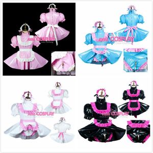 Sissy Maid PVC jurk cosplay vrouwelijke CD TV Tailor-Made286D